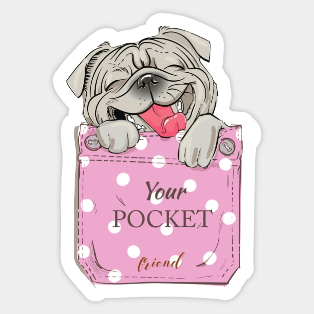 Pocket Dog 2 Sticker by EveFarb